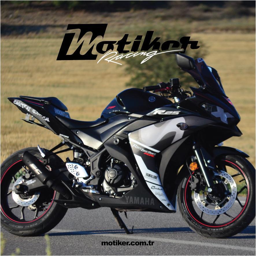Yamaha YZF R25 Movistar Motosiklet Takım Sticker Etiket Modeli
