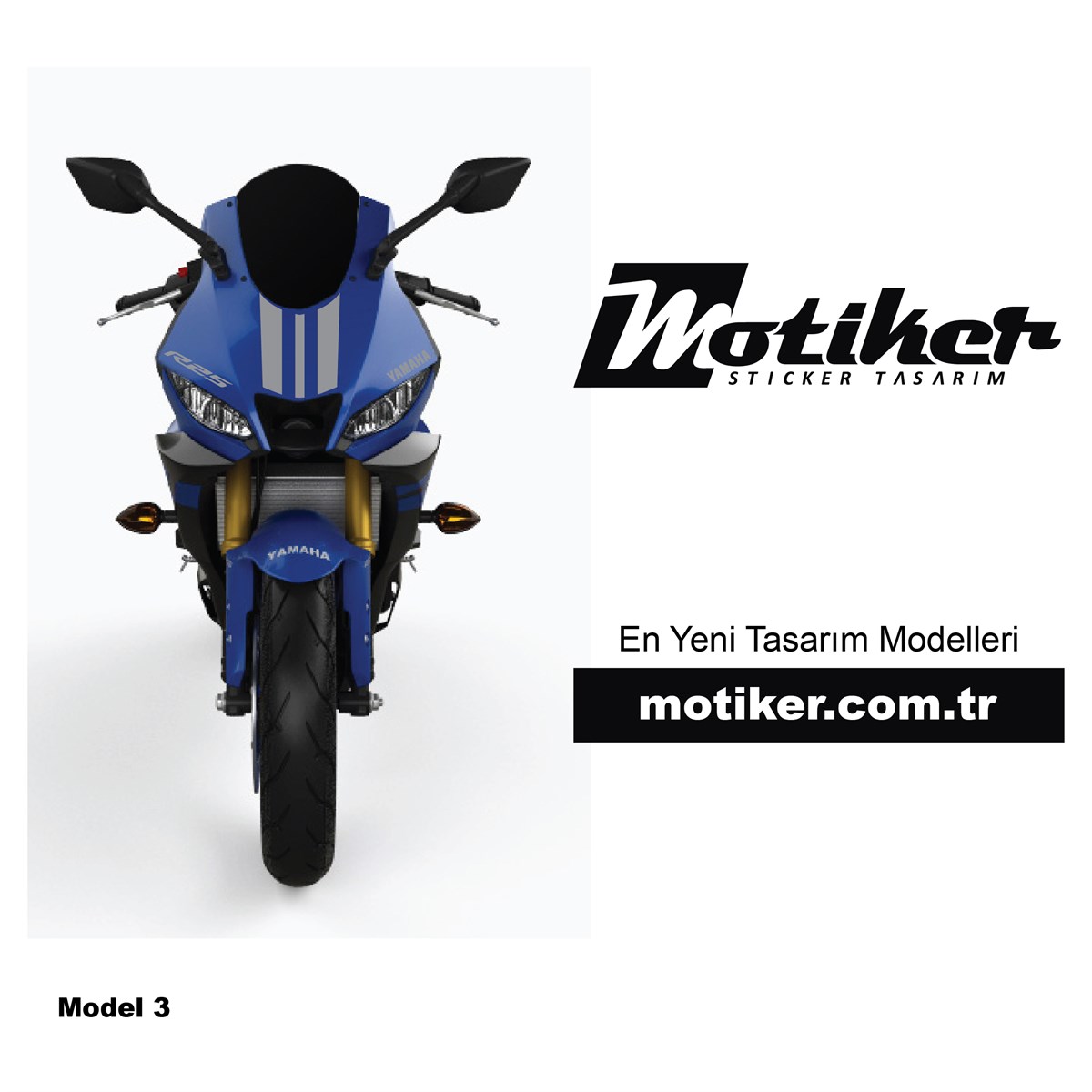 Yamaha YZF-R25 Ön Kafa Sticker Modelİ 3 - 2019 Üzeri 