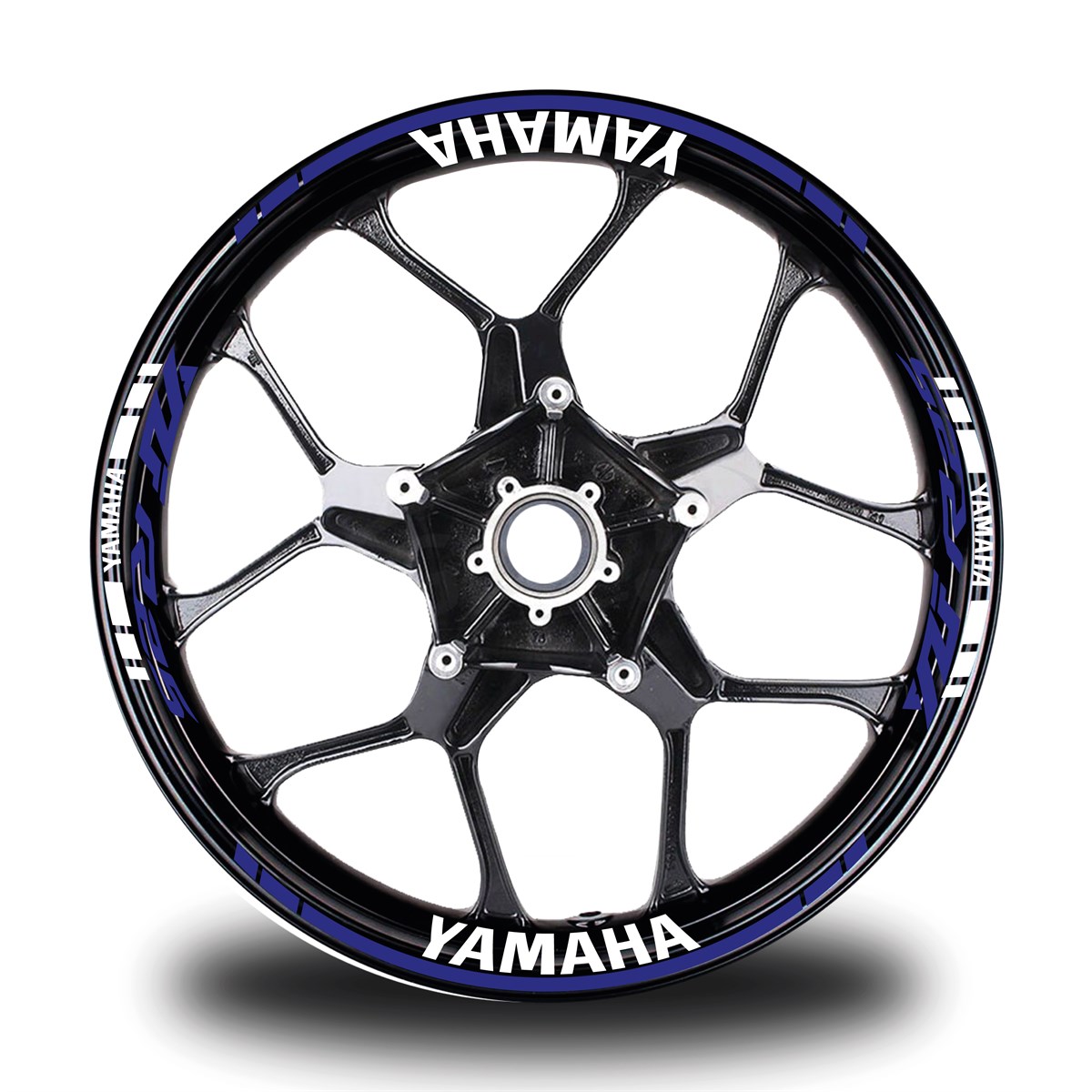 Yamaha YZF R25 Yazılı Mavi Takım Jant Sticker Modeli	