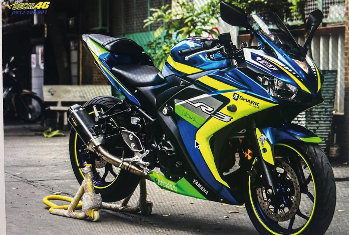 Yamaha Yzf R3 Shark Kaplama Sticket Etiket Model