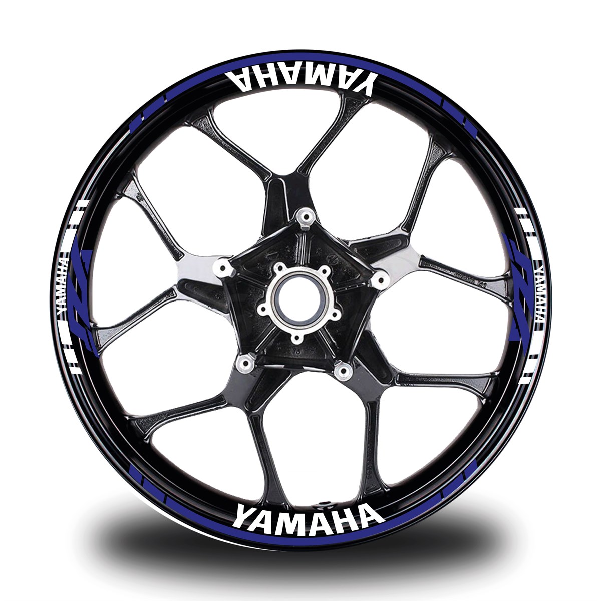 Yamaha YZF Yazılı Mavi Takım Jant Sticker Modeli