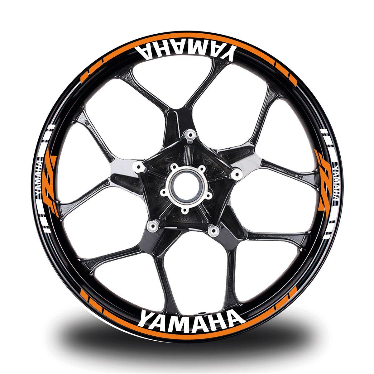 Yamaha YZF Yazılı Neon Turuncu Takım Jant Sticker Modeli