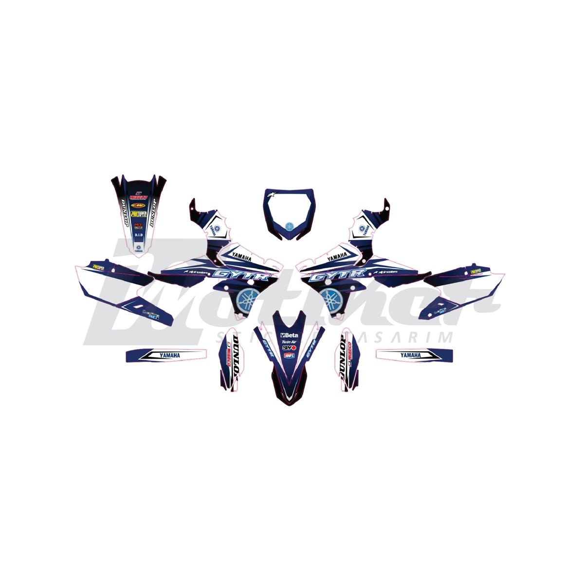 Yamaha YZF250 GYTR Sticker Etiket Modeli
