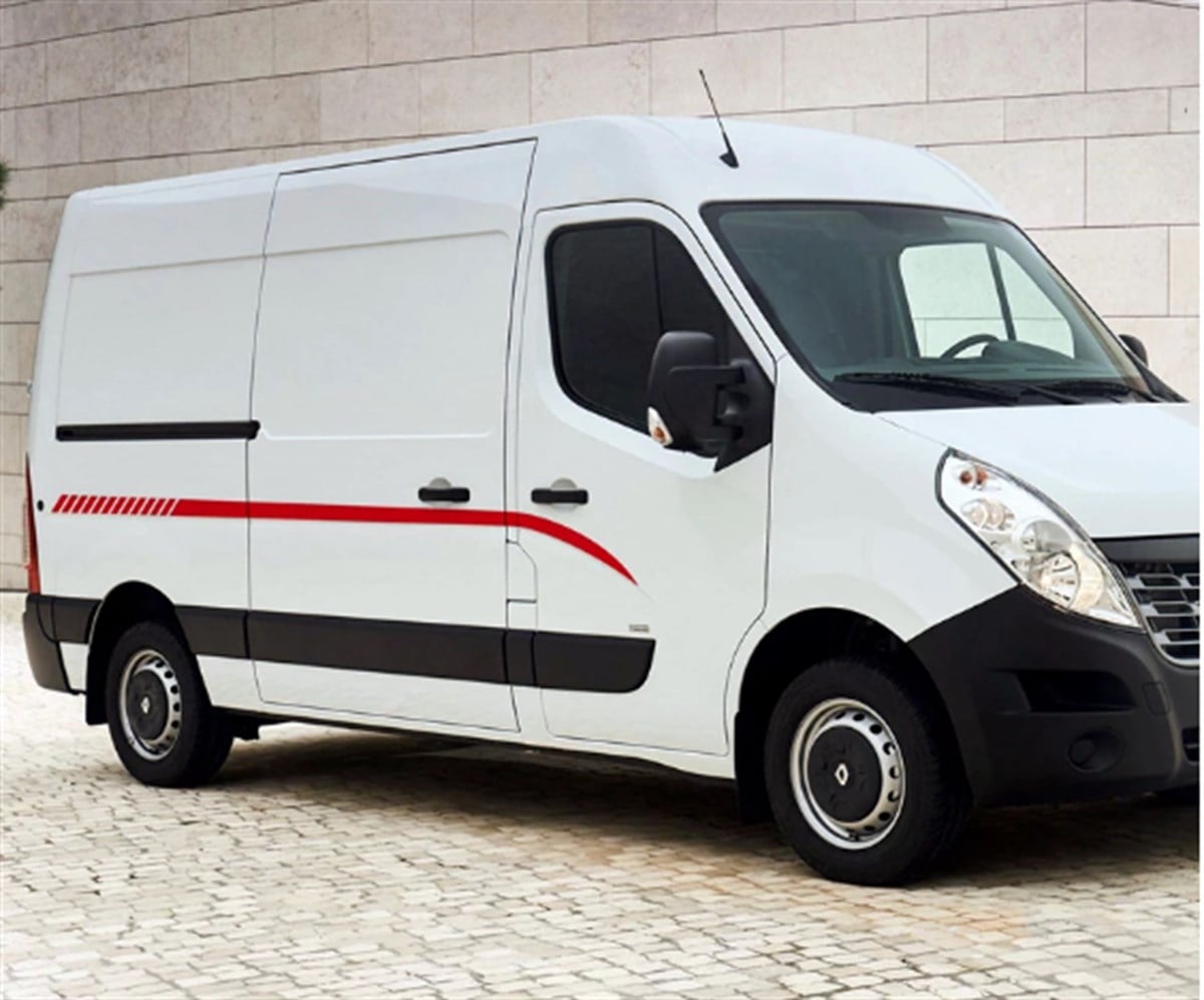 Yan Kapı Düz Şerit Çizgi Sticker Etiket Modeli