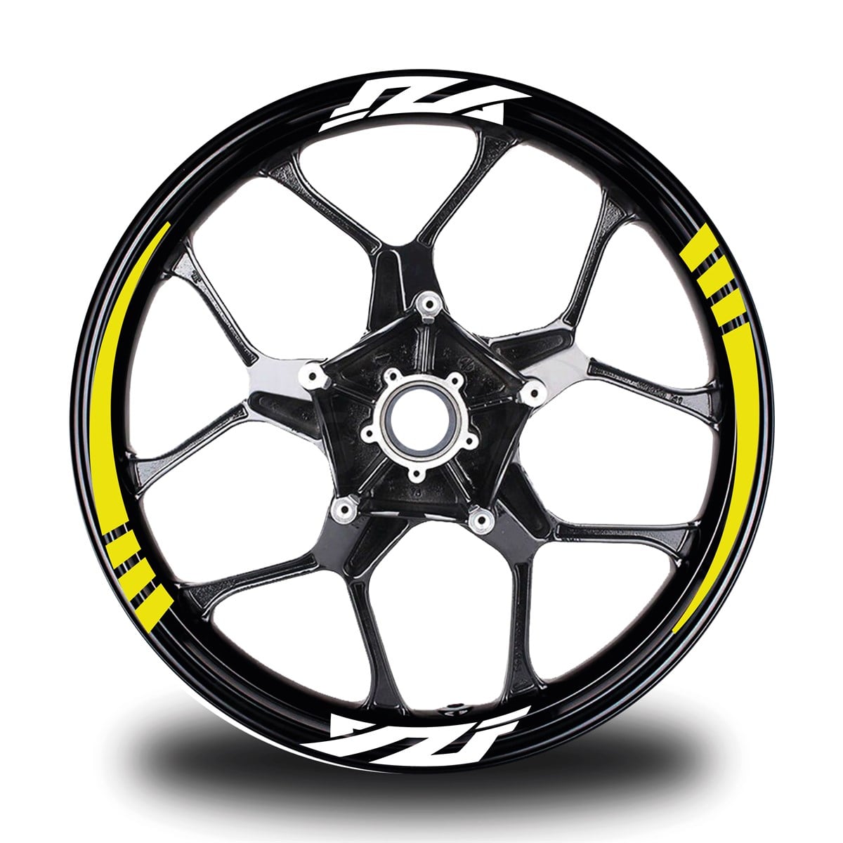 YZF Yazılı Sarı Takım Jant Sticker Modeli 