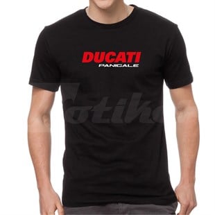 Ducati Panigale Tasarımlı Siyah T-Shirt