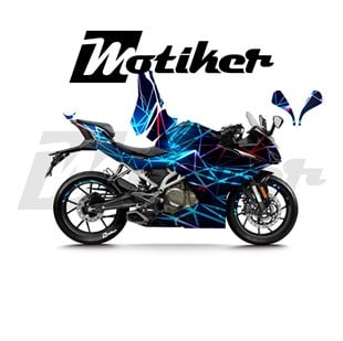 CFMOTO 250SR Parçalı Kaplama Sticker Etiket Modeli Prizma Desen 18 (MTK9379)