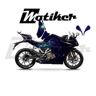 CFMOTO 250SR Parçalı Kaplama Sticker Etiket Modeli Kozmik Duman Desen 23 (MTK9384)