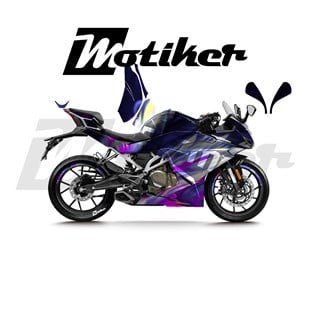 CFMOTO 250SR Parçalı Kaplama Sticker Etiket Modeli Soyut Tüy Desen 12 (MTK9373)
