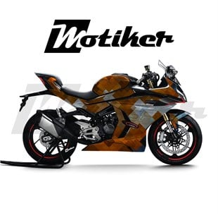 CF MOTO 450SR Parçalı Kaplama Sticker Etiket Modeli Piksel Mozaik Desen 25 (MTK9386)