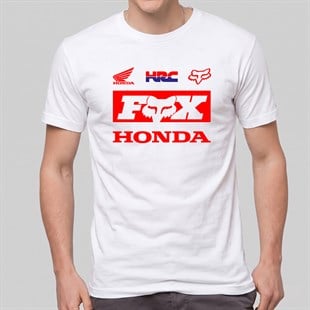 Honda Racing X Fox Beyaz Tshirt Tasarımı Modeli