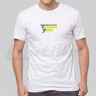 Yamaha Tenere 700 Tasarımlı Beyaz Tshirt Modeli