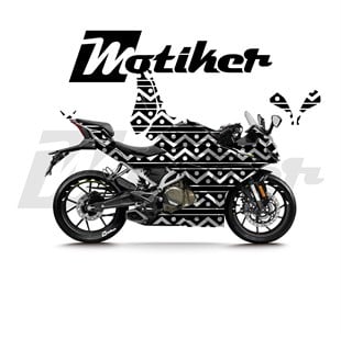 CFMOTO 250SR Parçalı Kaplama Sticker Etiket Modeli Zikzak Çizgiler Desen 20 (MTK9381)