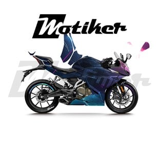 CFMOTO 250SR Parçalı Kaplama Sticker Etiket Modeli Renkli Galaksi Desen 19 (MTK9380)