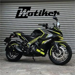 Bajaj Rs200 Neon Sarı Yeşil Motosiklet Sticker Etiket Full Takım Modeli