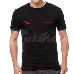 T-ShirtHonda Kanat Tasarım Motorcu Tişörtü Kırmızı