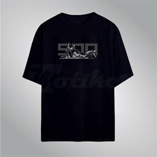 NX500Honda NX500 Siluet Tshirt Modeli Koyu Gri Açık Gri