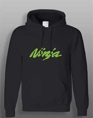 SweatshirtKawasaki Ninja Motorcu Sweatshirt Modeli Siyah