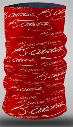 Mustafa Kemal Atatürk İmzalı Kırmızı Buff Modeli