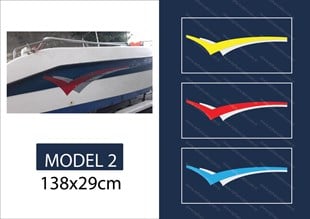 Tekne Renkli Sticker Etiket Model 2