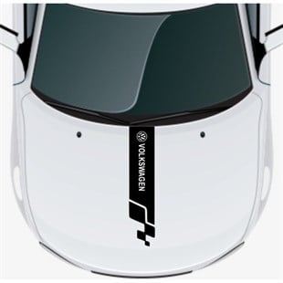 Volkswagen Golf Ön Kaput Oto Sticker Etiket Modeli