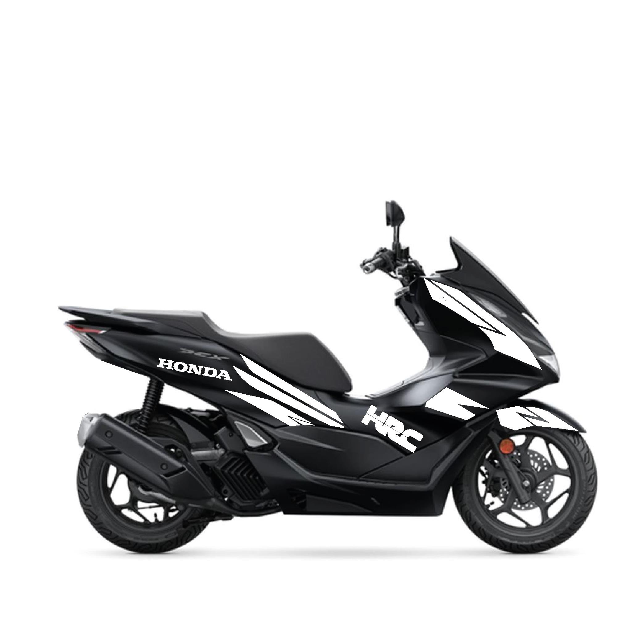 PCX Honda PCX 2021 - 2024 Uyumlu Evrensel HRC Model Sticker Kaplama Etiket Modeli Beyaz Renk