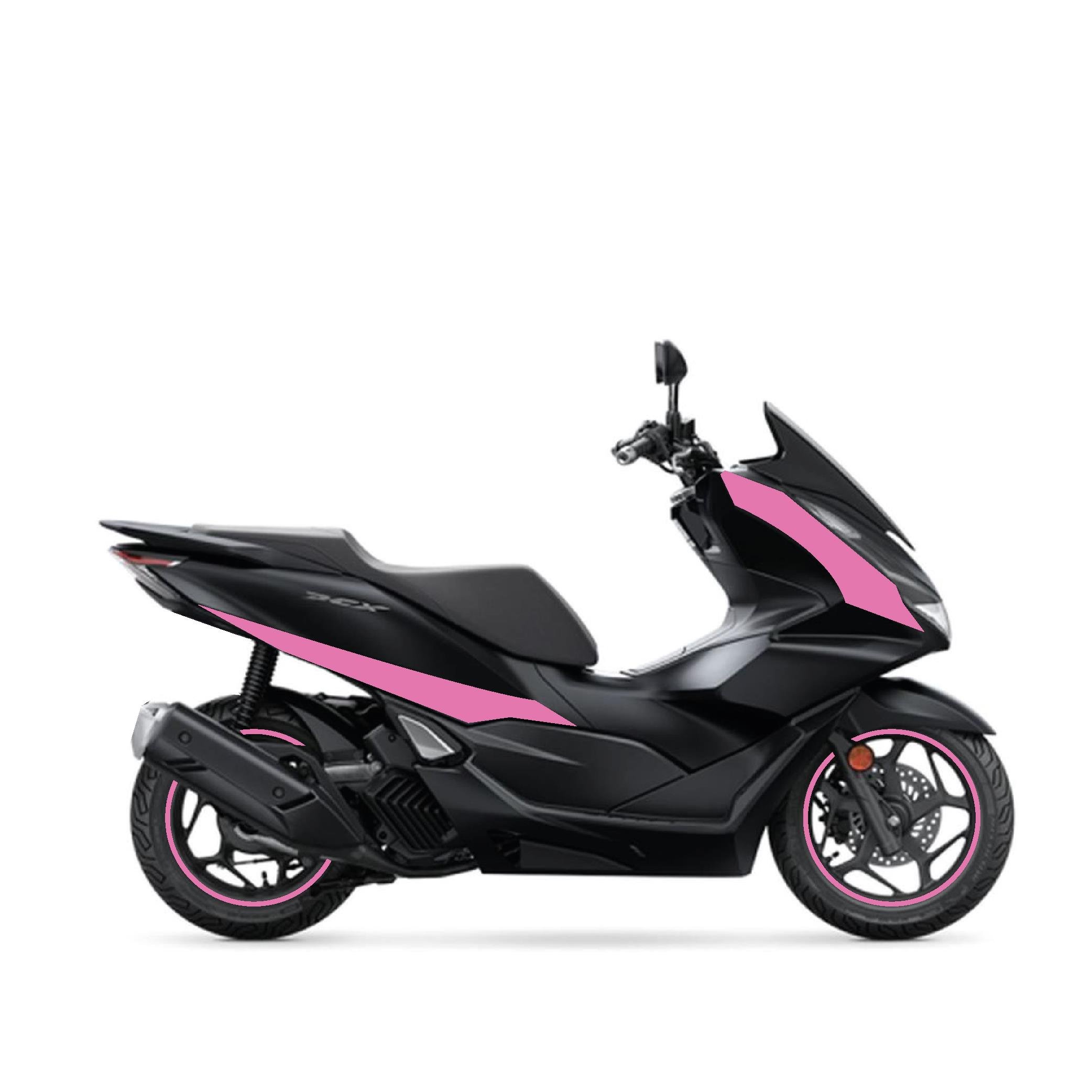 PCX Honda PCX 2021 - 2024 Uyumlu Evrensel Sticker Kaplama Etiket Modeli Pembe Renk