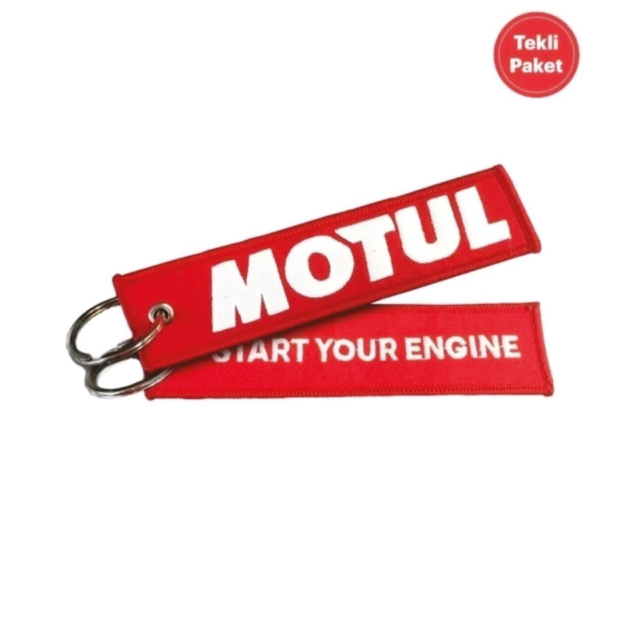 Anahtarlık Motul Start Your Engine Kumaş Motosiklet Anahtarlık Modeli