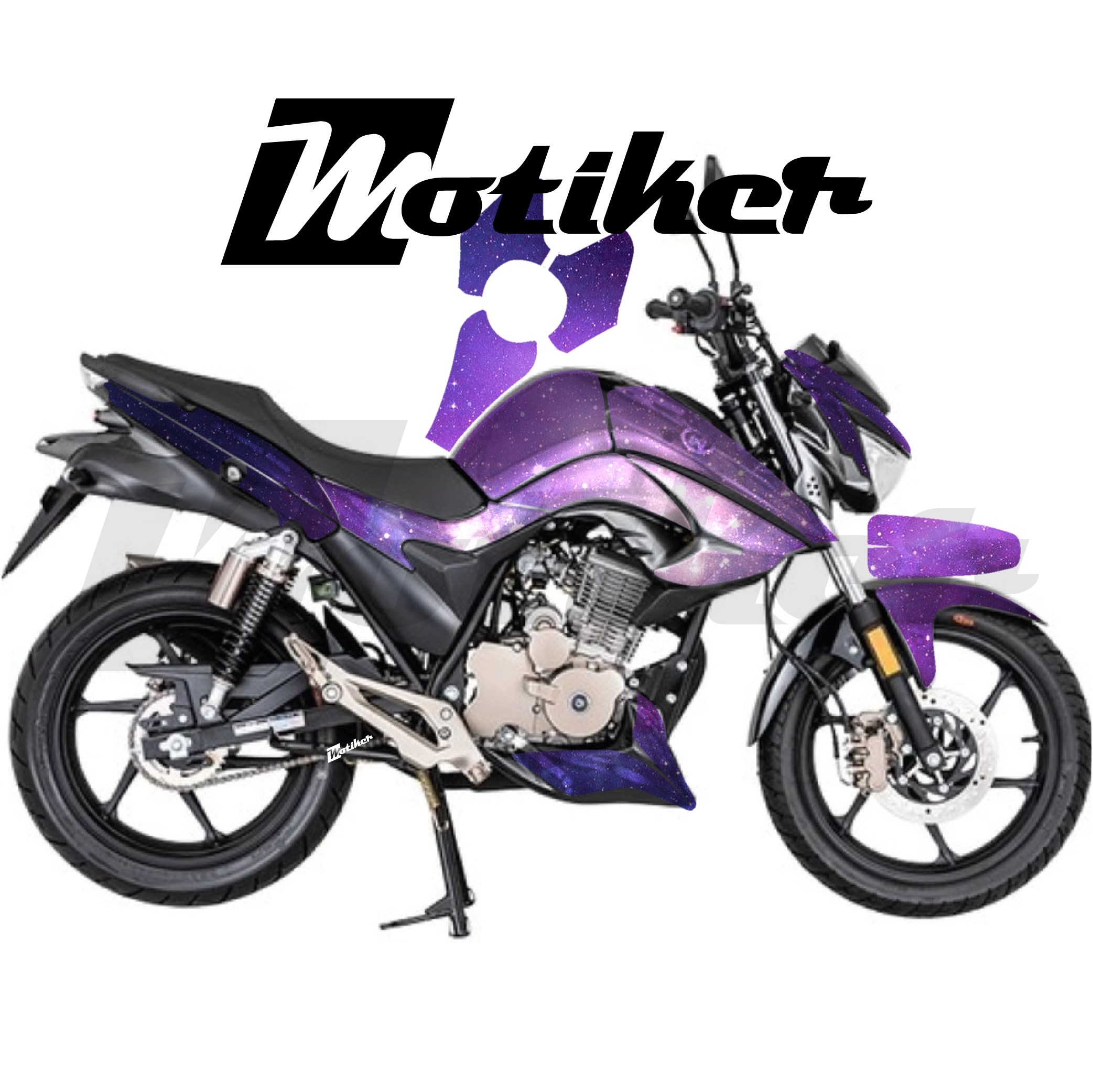 Mondial Drift L Parçalı Kaplama Sticker Etiket Modeli Galaksi Desen 3 (MTK9364)
