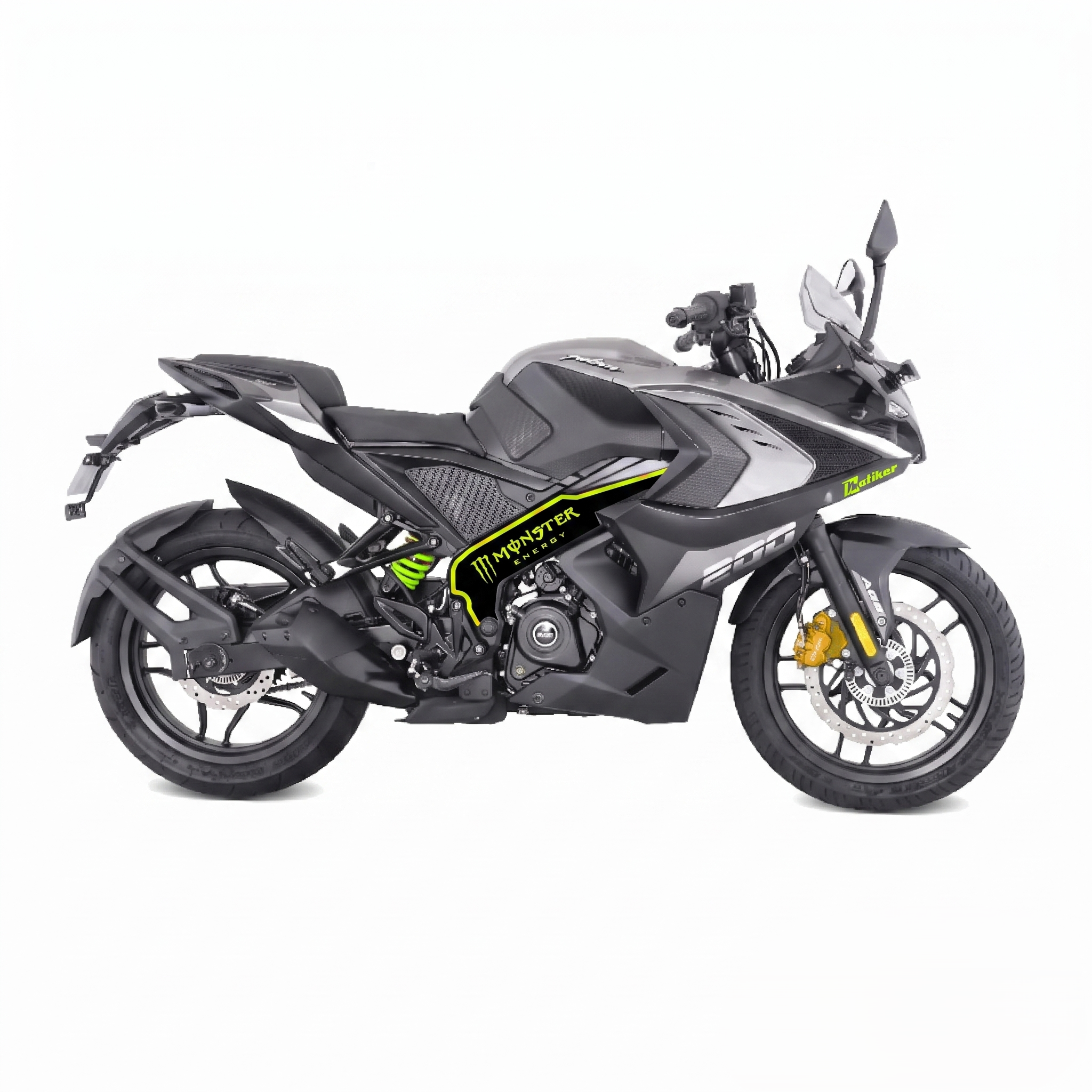 Bajaj RS200 Orta şase Monster Sticker Etiket Modeli