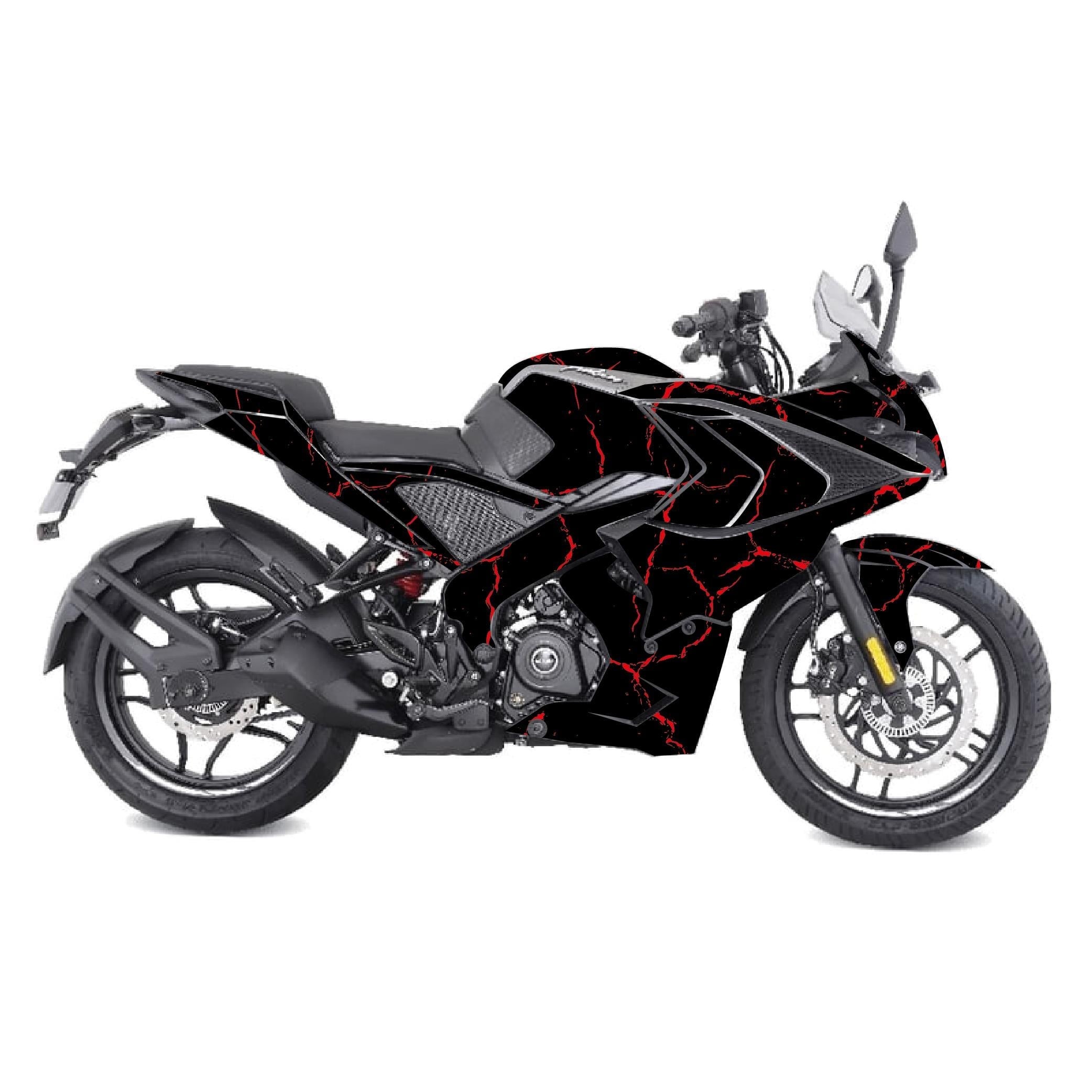 BAJAJ RS200 Sticker Şimşek Desen Motosiklet Kaplama Tasarımı 