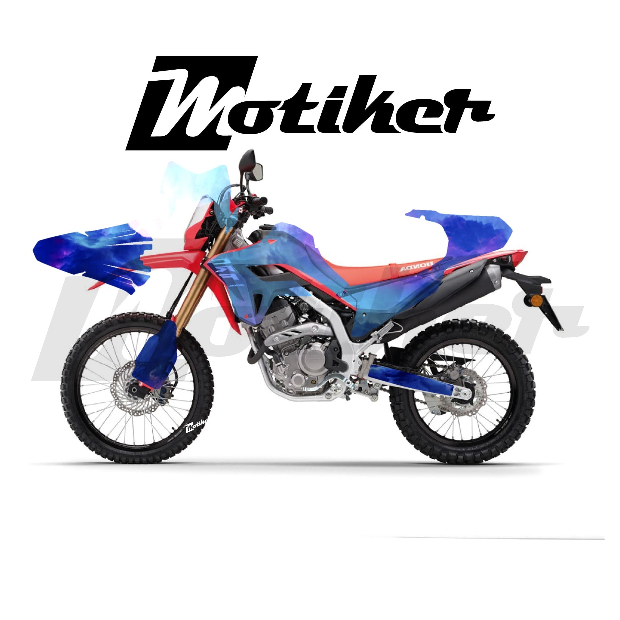 Honda CRF250L Parçalı Kaplama Sticker Etiket Modeli Bulutsu Desen 13 (MTK9374)