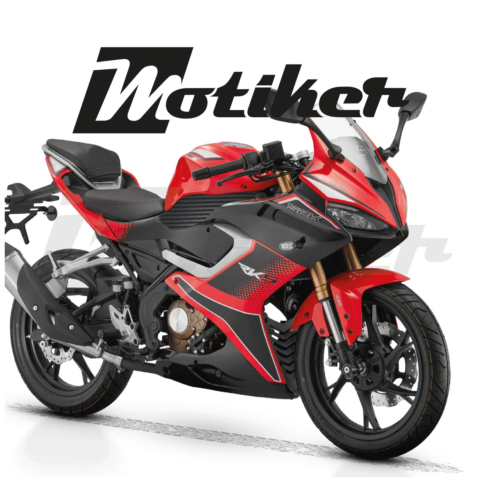 RKS SRK 125R Orta Şase Üstü Karbon Detay Tasarımı Sticker Etiket Modeli