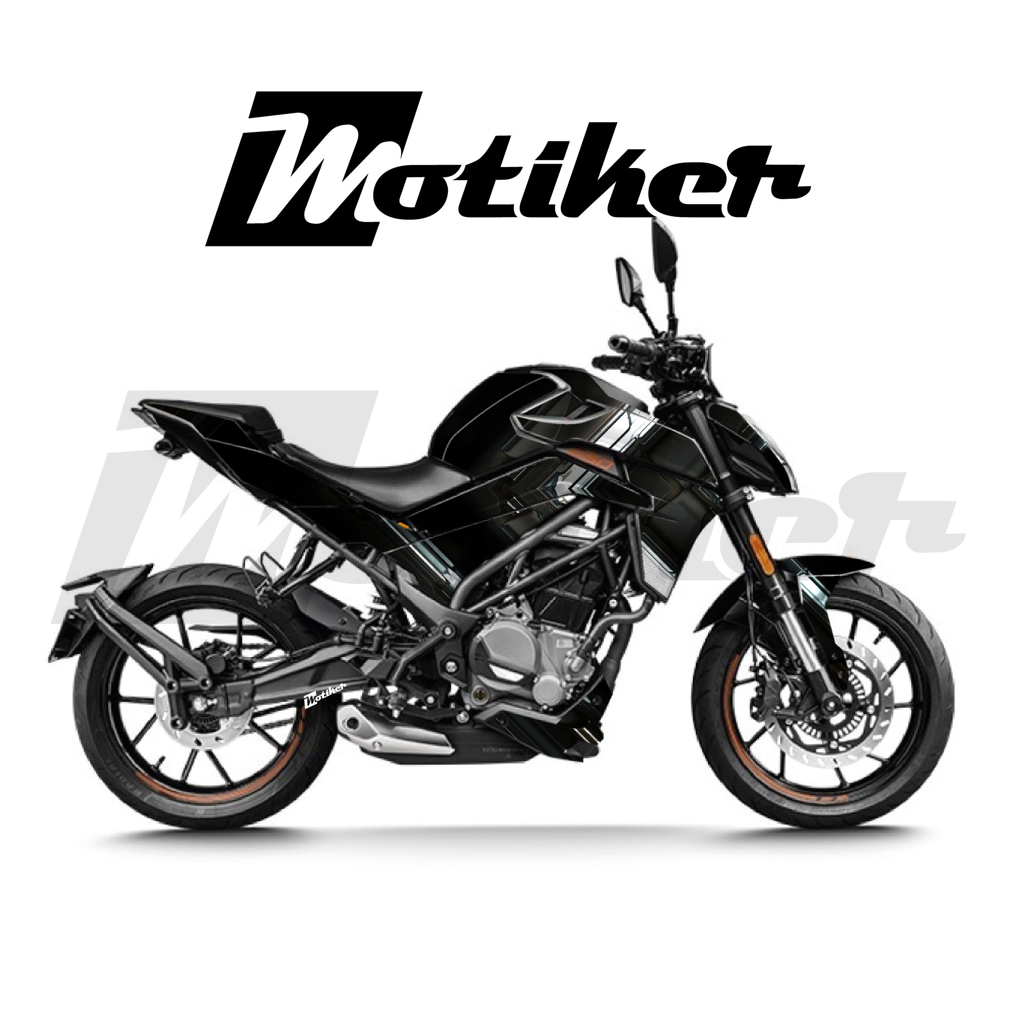 CFMOTO 250NK Parçalı Kaplama Sticker Etiket Modeli Metalik Ok Desen 10 (MTK9371)