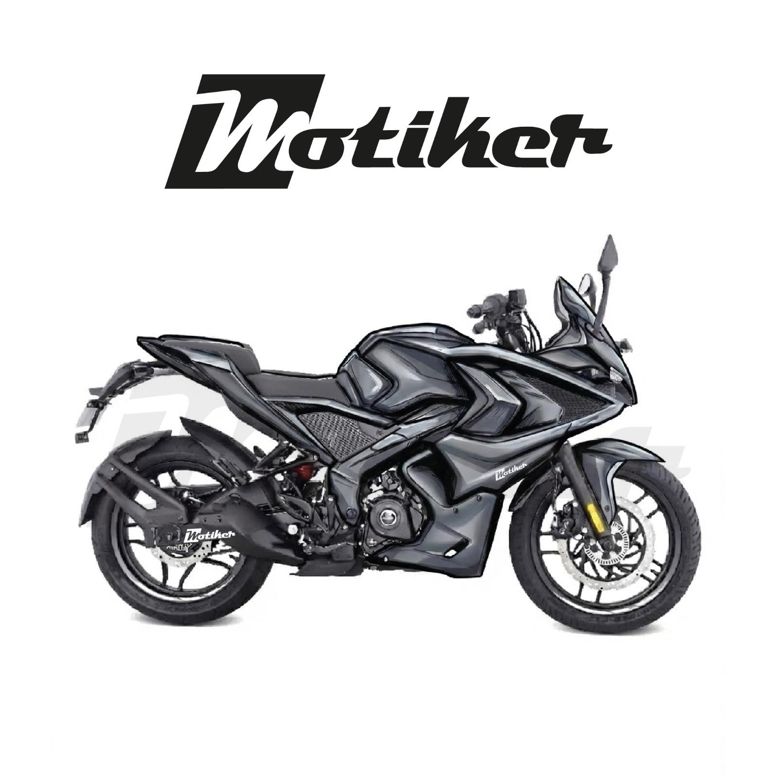 Bajaj Pulsar RS200 Airbrush Gri Tasarım Kaplama Sticker Etiket Modeli