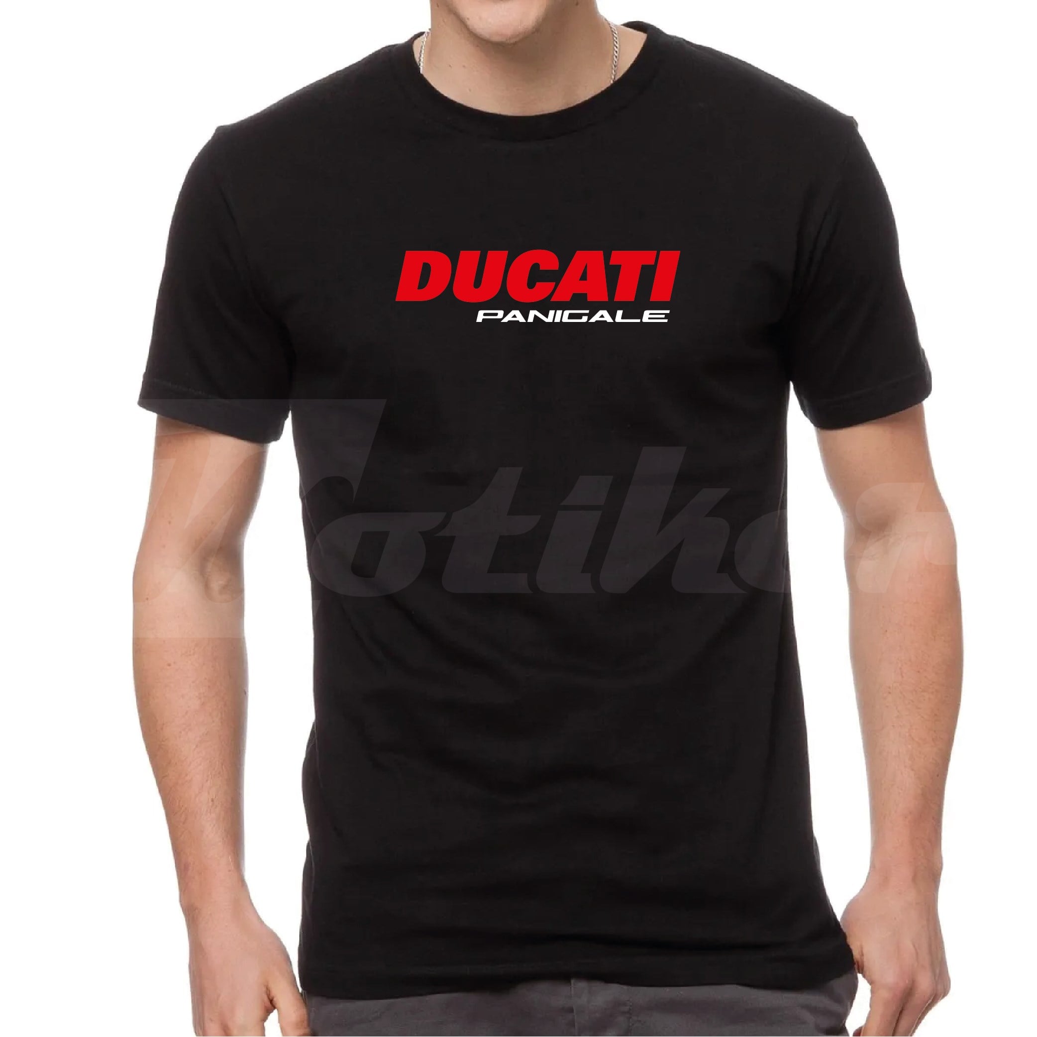Ducati Panigale Tasarımlı Siyah T-Shirt