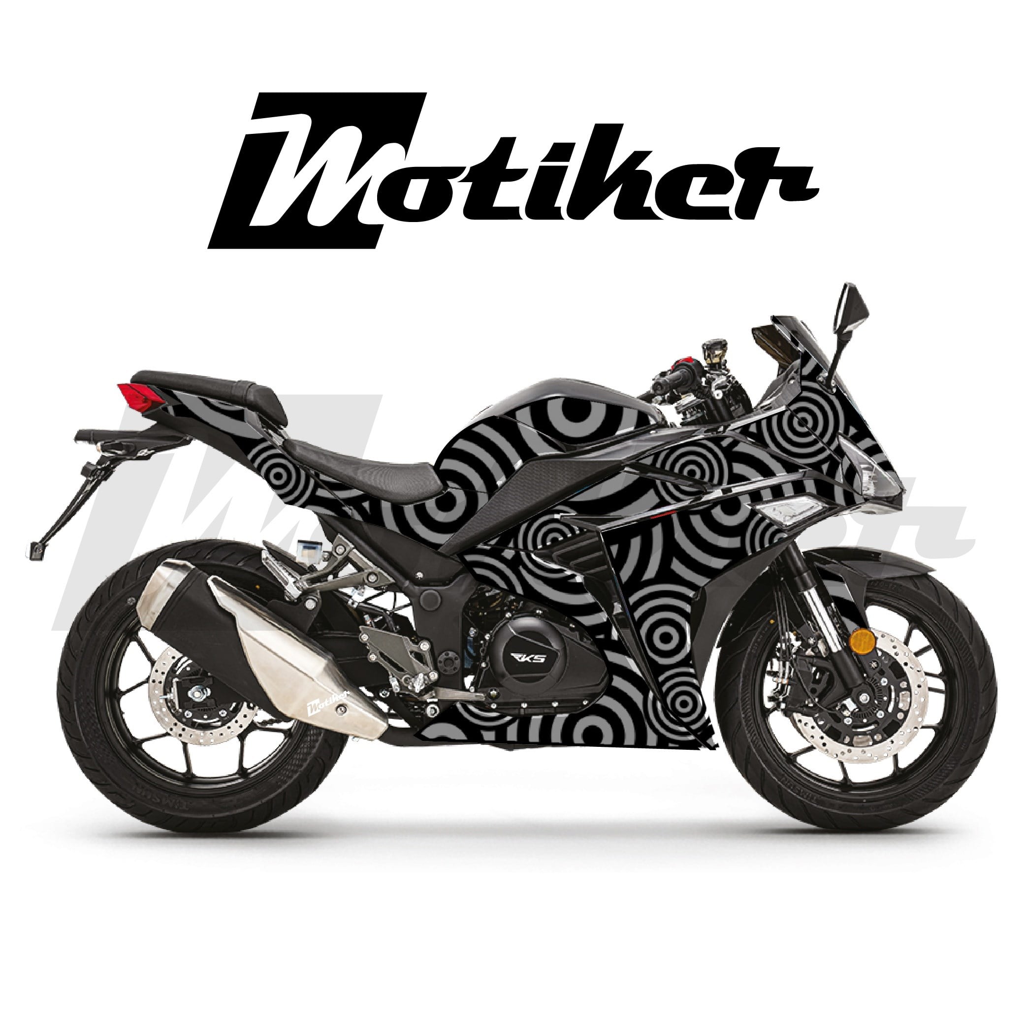 RKS R250 Parçalı Kaplama Sticker Etiket Modeli Dairesel Motif Desen 21 (MTK9382)