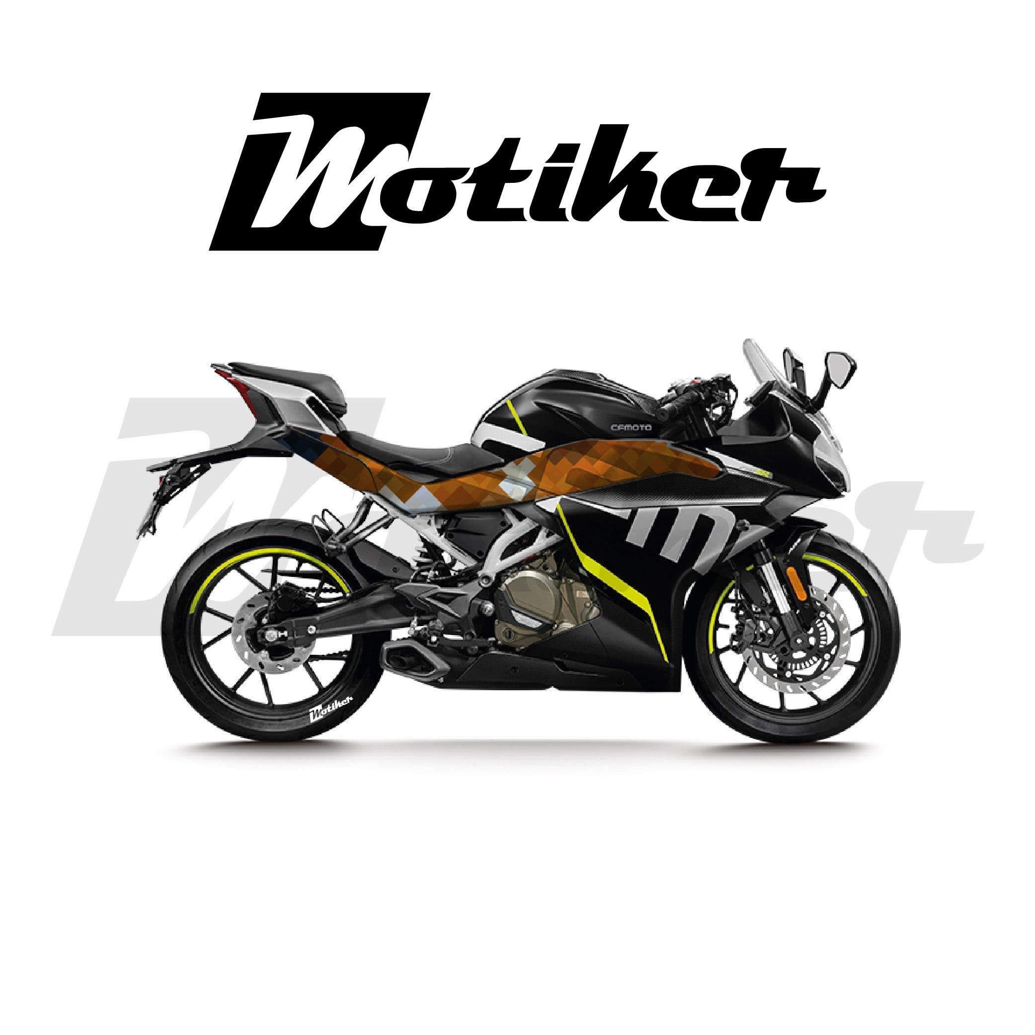 CF MOTO 250SR Orta Şase Motosiklet Baskılı Folyo Sticker Etiket Modeli 2026-1