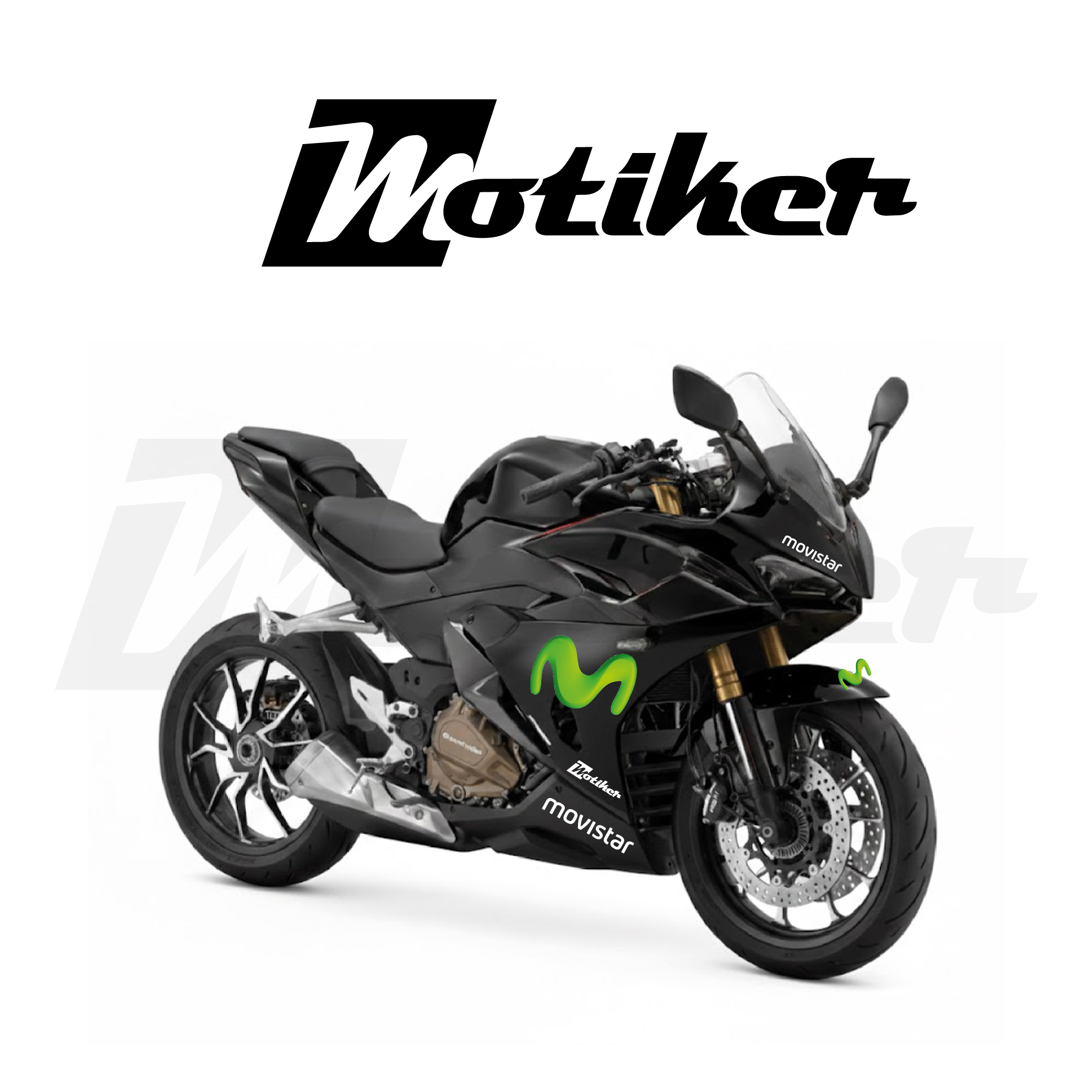 RKS QJ Motor 450RA Movistar Tasarım Sticker Seti Etiket Modeli