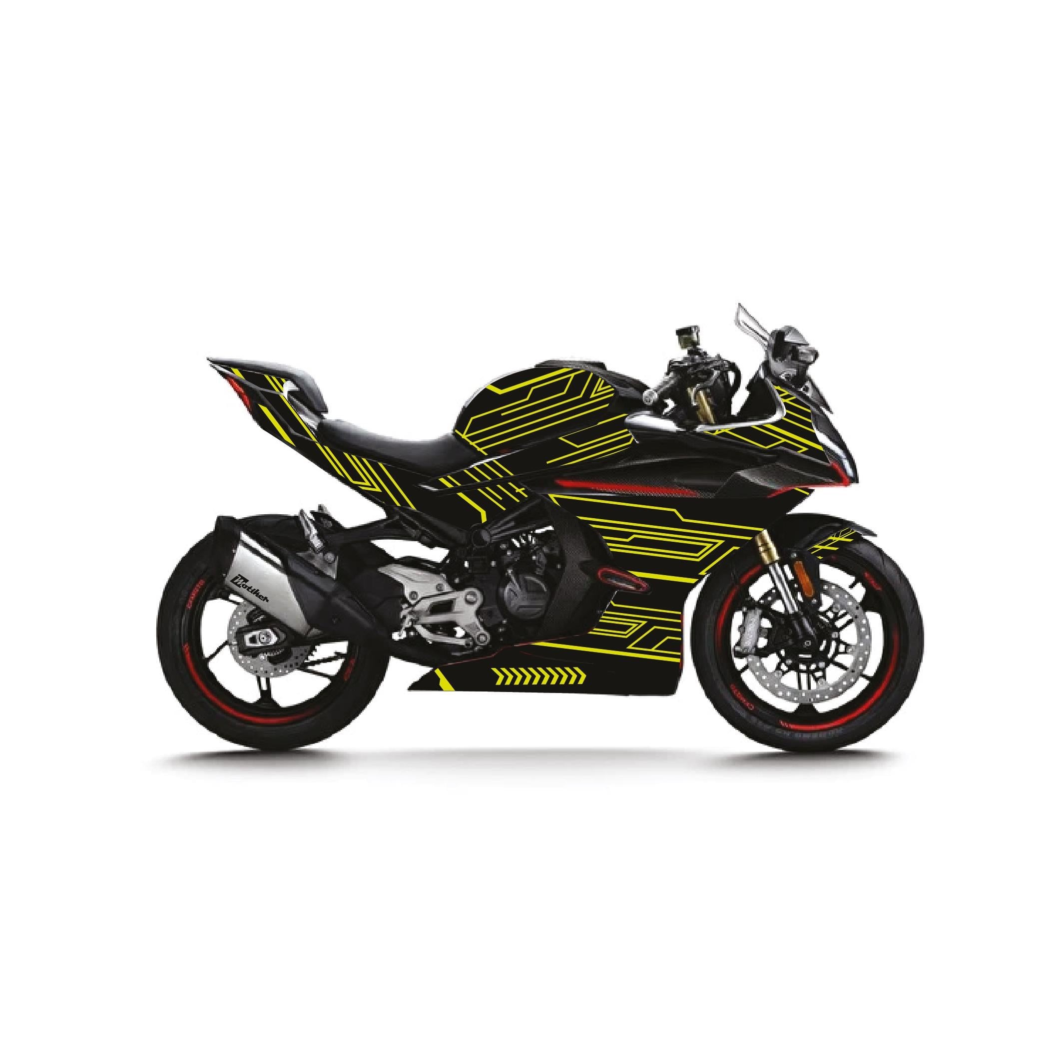 CFMOTO 450SR Technology Parçalı Kaplama Sticker Etiket Modeli 