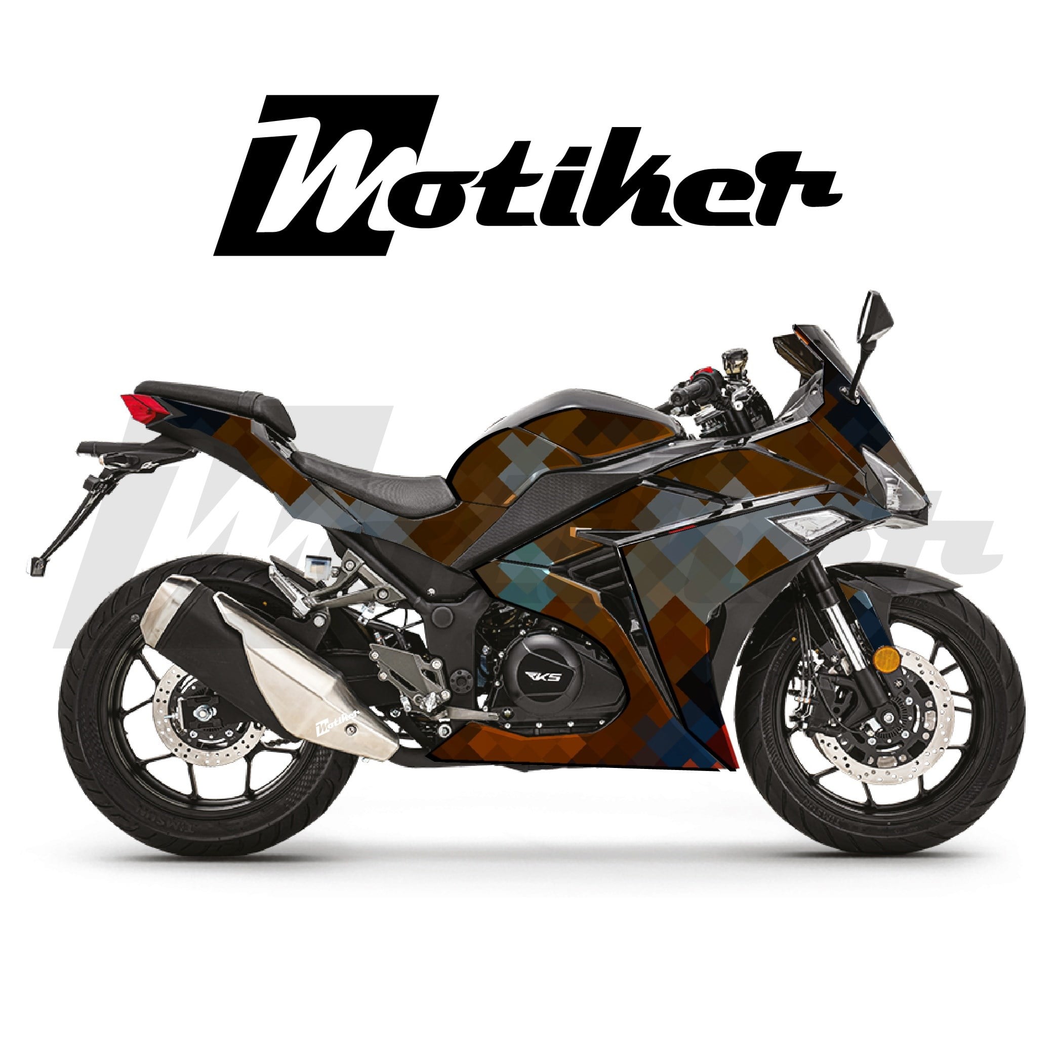 RKS R250 Parçalı Kaplama Sticker Etiket Modeli Piksel Mozaik Desen 25 (MTK9386)