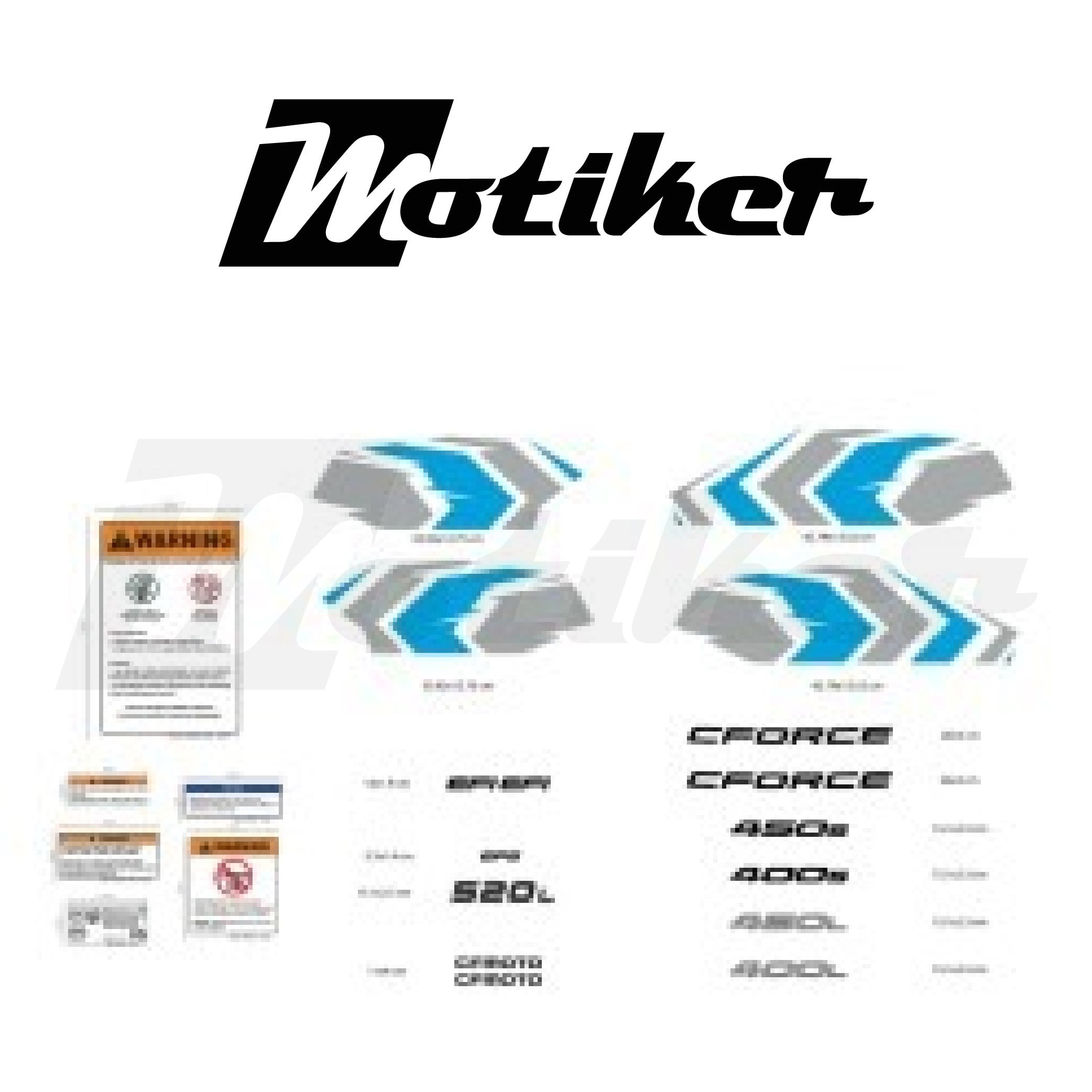 CFMOTO CFORCE 400s / 450L / 520L  STICKER Tasarım Etiket Modeli