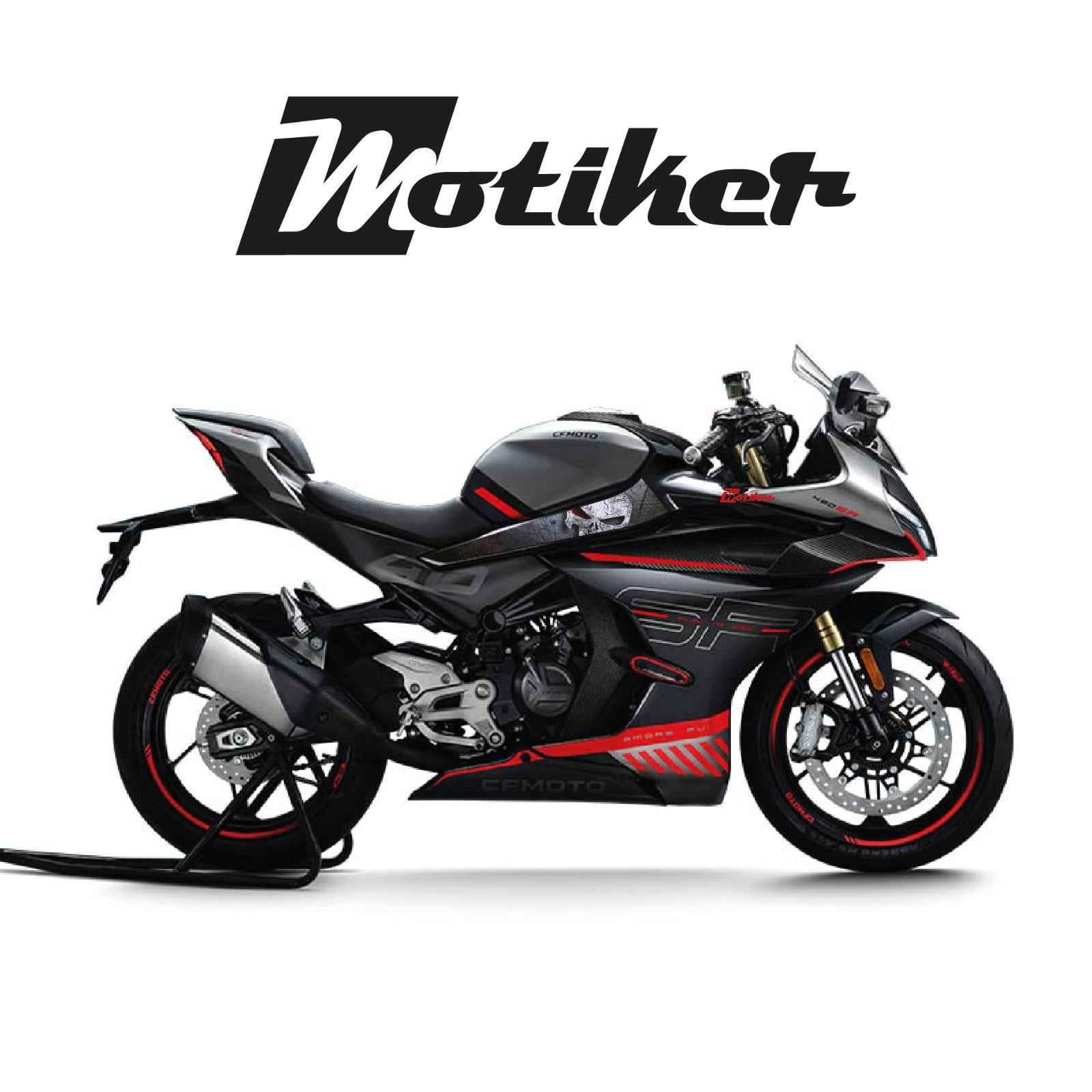 CFMOTO 450SR Orta Grenaj Kuru kafa Tasarım Sticker Etiket Modeli 