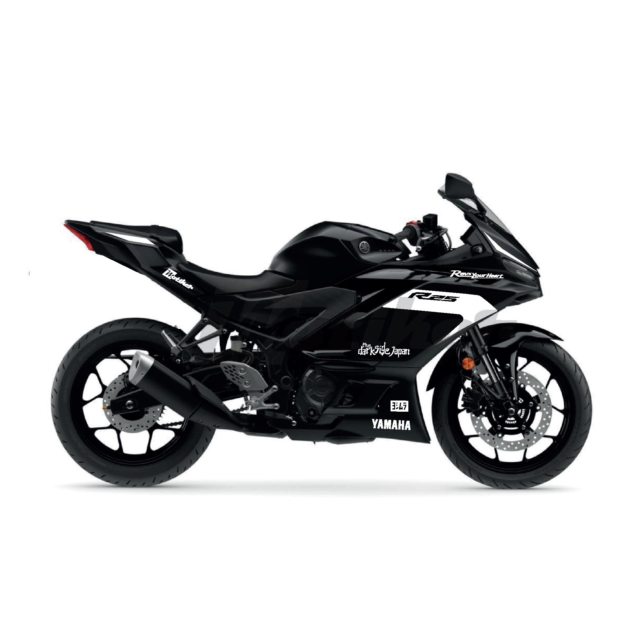 Yamaha R25 2025-2026 Model Siyah Sticker  