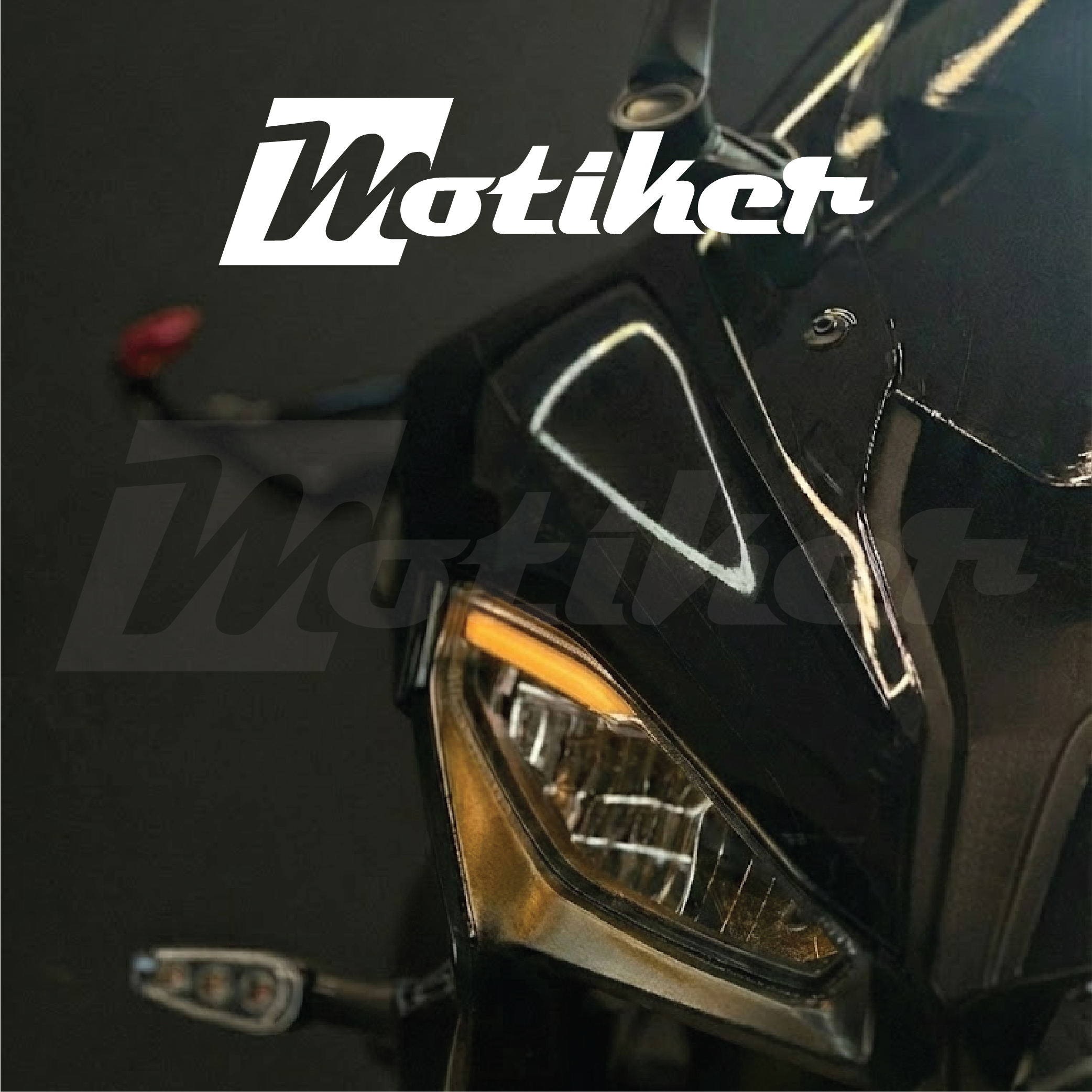 RKS QJ SRK125R Far Üstü Kaş Tasarım Turuncu Şeffaf Sticker Etiket Modeli