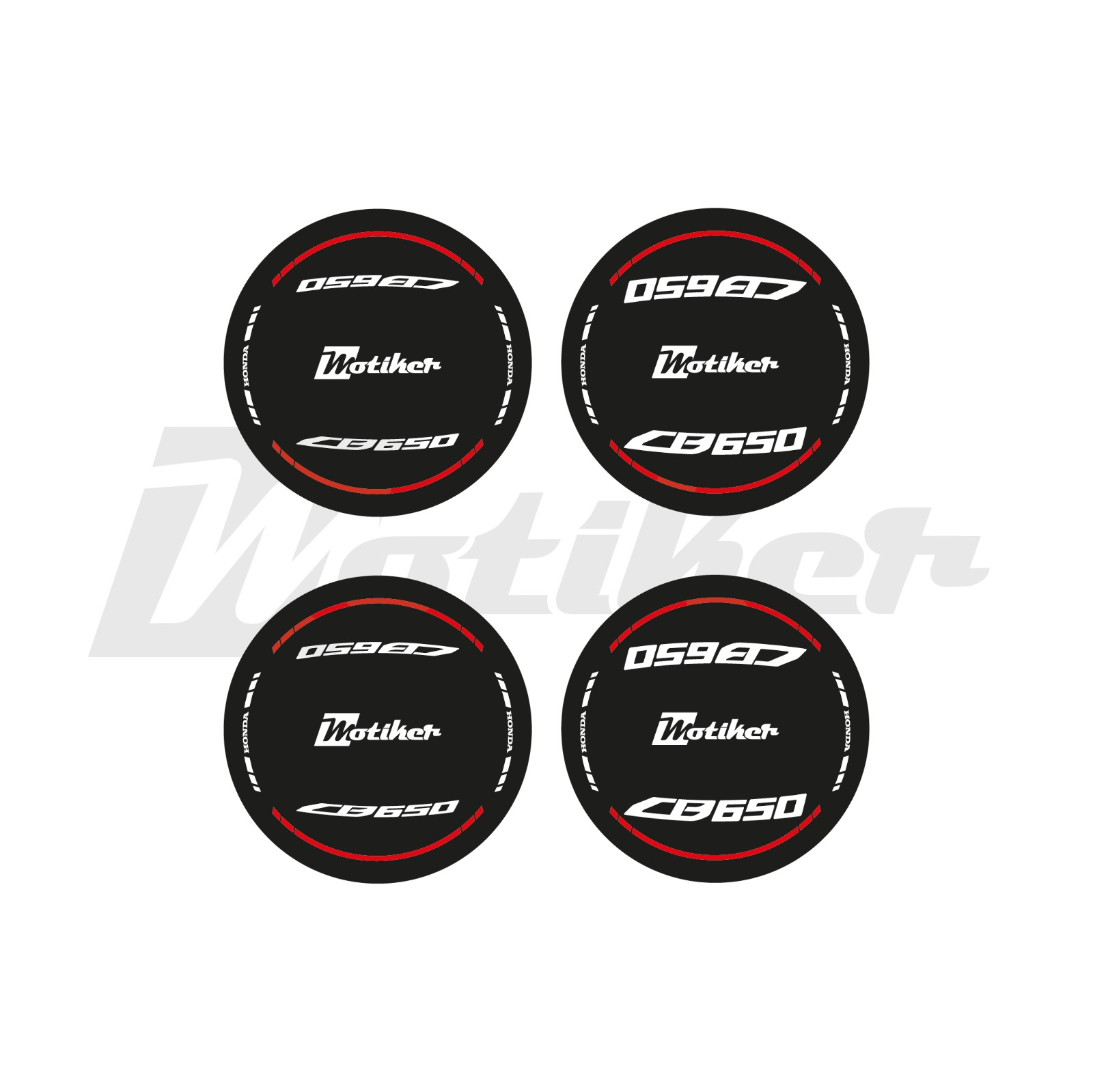Honda CB650 Jant İçi Yazı Ve Jant Dışı Şerit Tasarımı Sticker Etiket Modelli