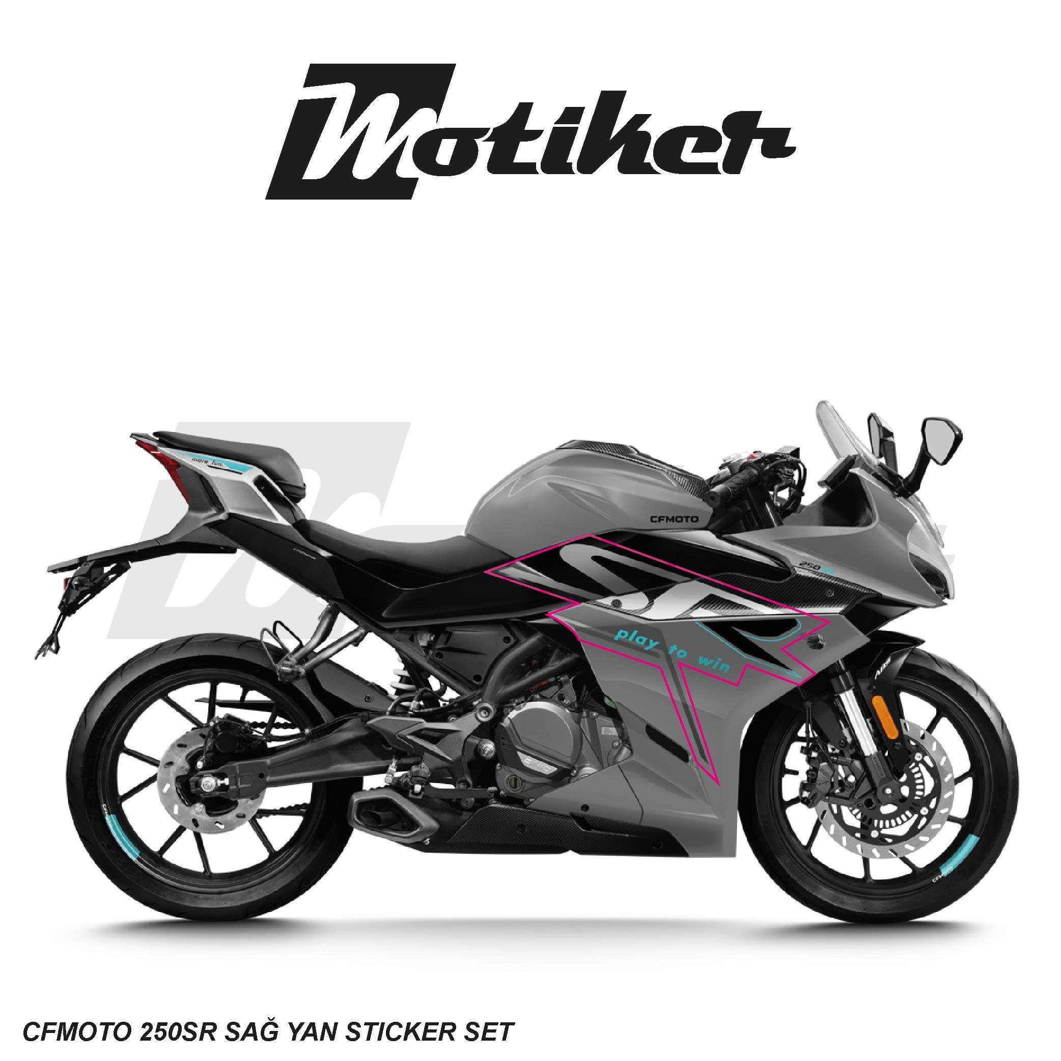 CFMOTO 250SR Orjinal Sticker Tasarım Sağ Grenaj Full Set