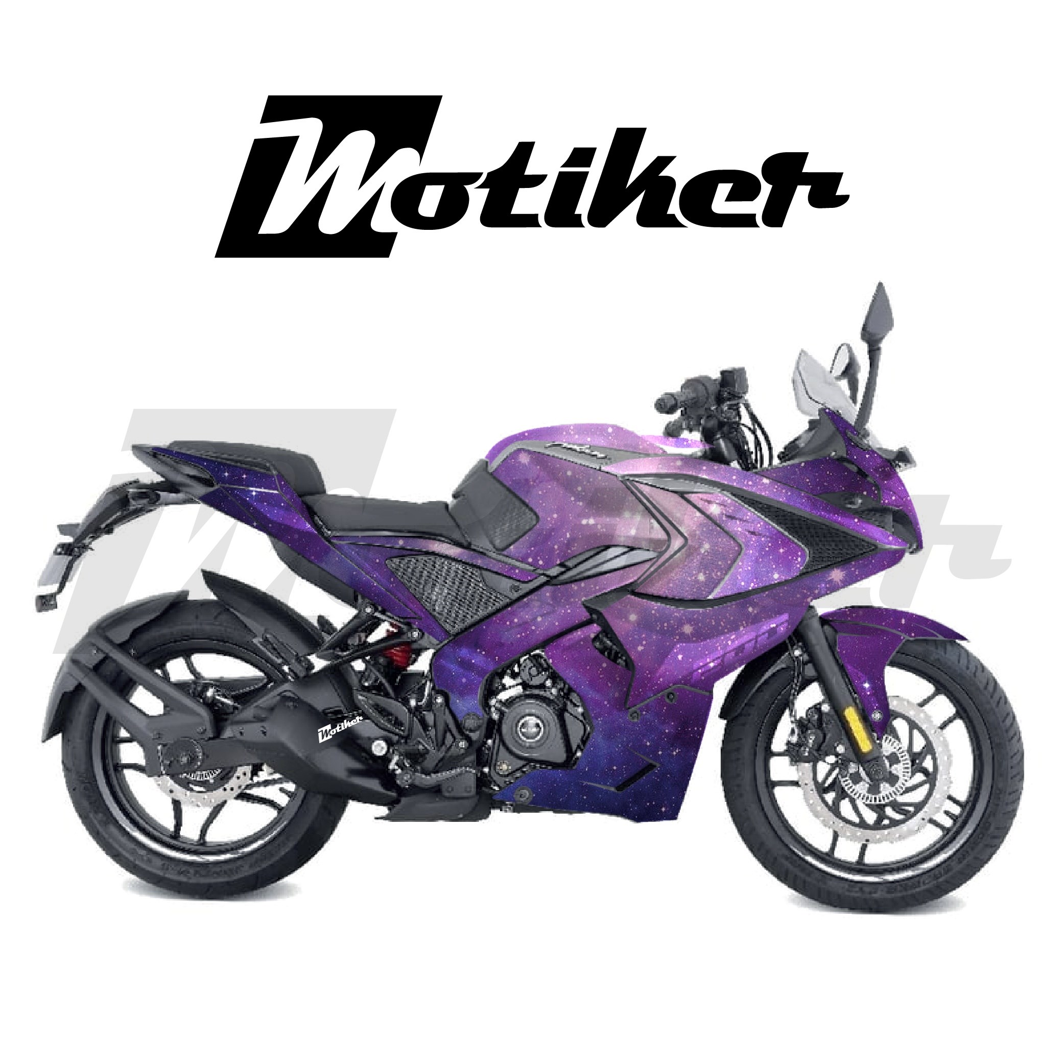 Bajaj RS200 Parçalı Kaplama Sticker Etiket Modeli Galaksi Desen 3 (MTK9364)