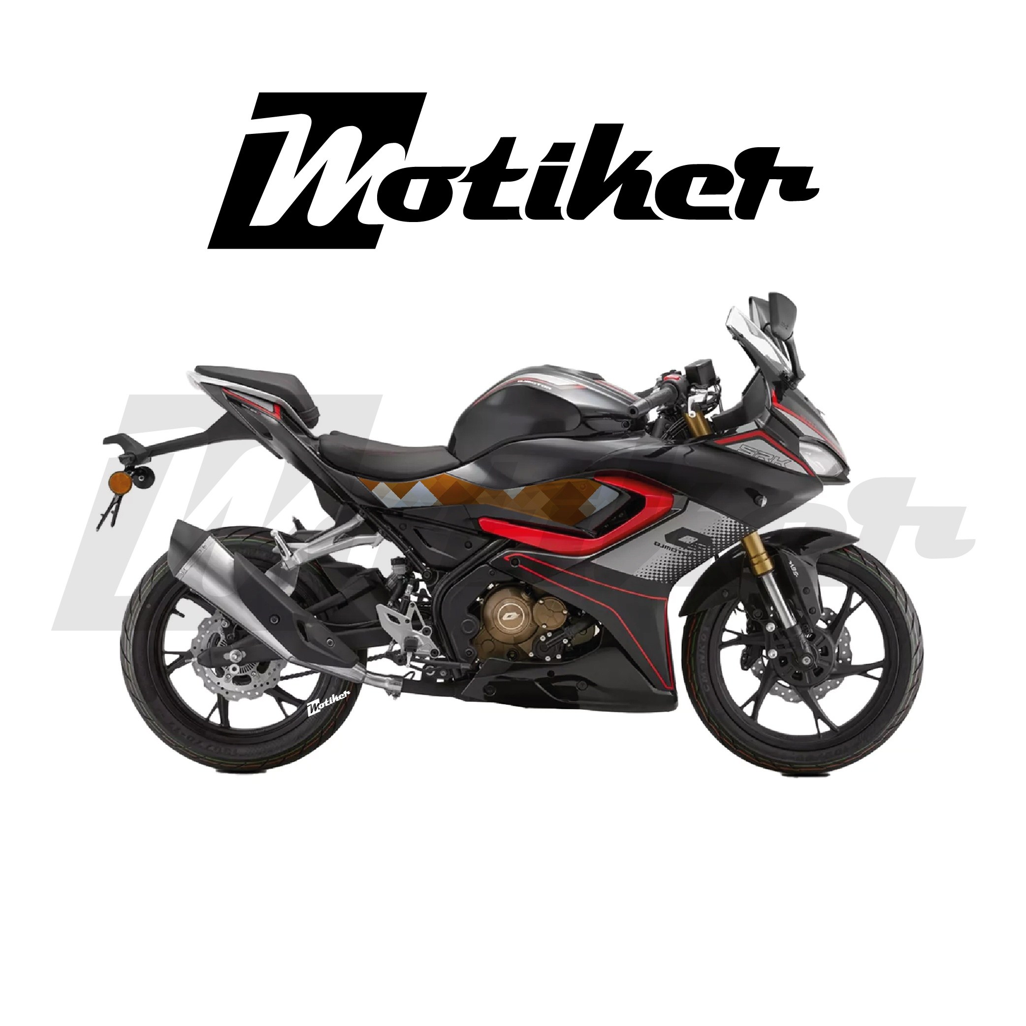 RKS SRK125R Orta Şase Motosiklet Baskılı Folyo Sticker Etiket Modeli 2026-1