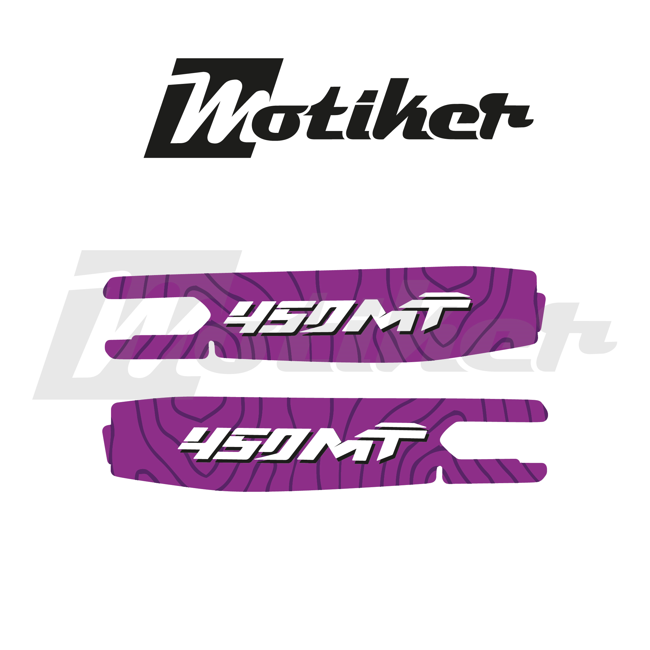 CFMOTO 450MT Arka Maşa Mor Tasarım Sticker Etiket Kaplama Modeli